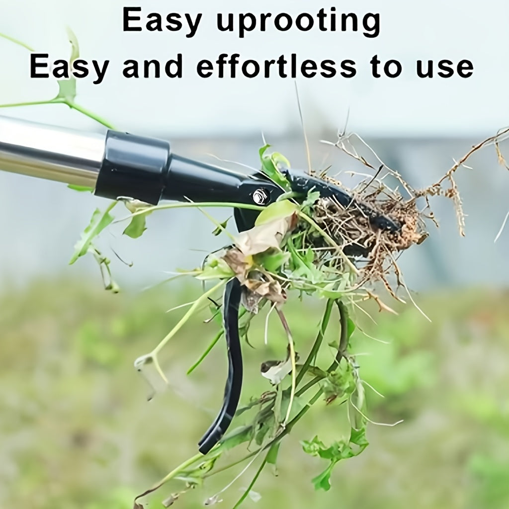 1pc Heavy-Duty Aluminum Weed Puller Tool Head, 4-Claw Steel Root Removal Garden Weeding Tool, Easy Grip Weed Eater Design for Yard and Garden Use (Handle Not Included)