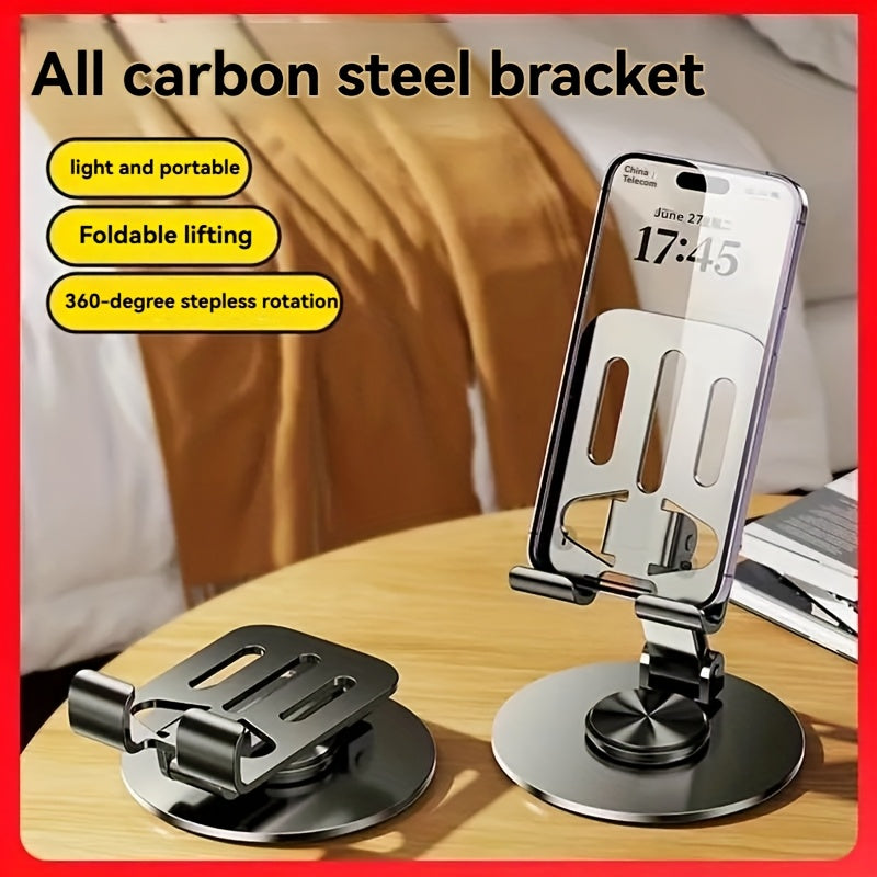 FlexiStand Pro — Soporte Metálico Plegable para Teléfono (Carbon Black)