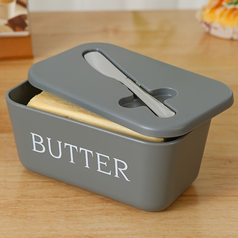 Premium Food Grade PP Butter Dish with Knife - Large, Durable, and Easy-to-Clean Butter Keeper for Countertop - Perfect for Home Use, Freshness Keeper | Sleek Design | Durable Plasti