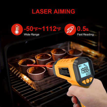 HeatScan PR — Termómetro Infrarrojo HYTAIS con Puntero Láser (Lectura Rápida, No Contacto, Pantalla Digital)