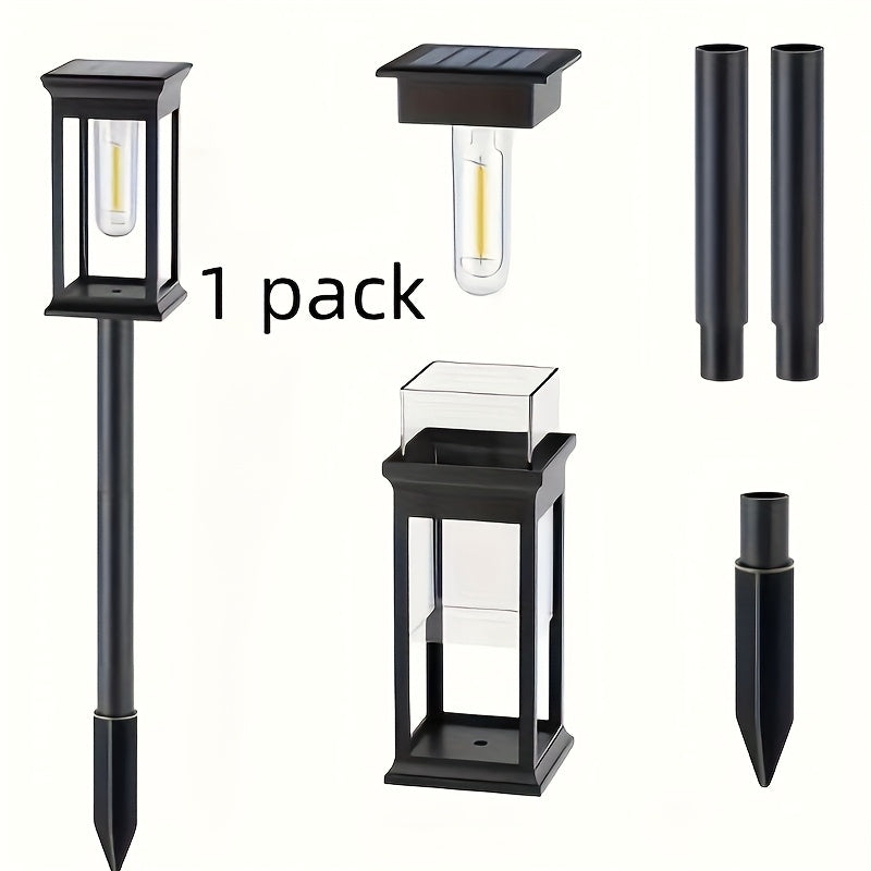 1pc Outdoor Solar Light - High-Quality, Automatic On/Off Solar Lamp for Landscape, Garden, Pathway, Patio, Driveway, Fence - Easy to Install, Solar-Powered Outdoor Lighting, Garden Decor, Patio Light, Pathway Light, Gardening