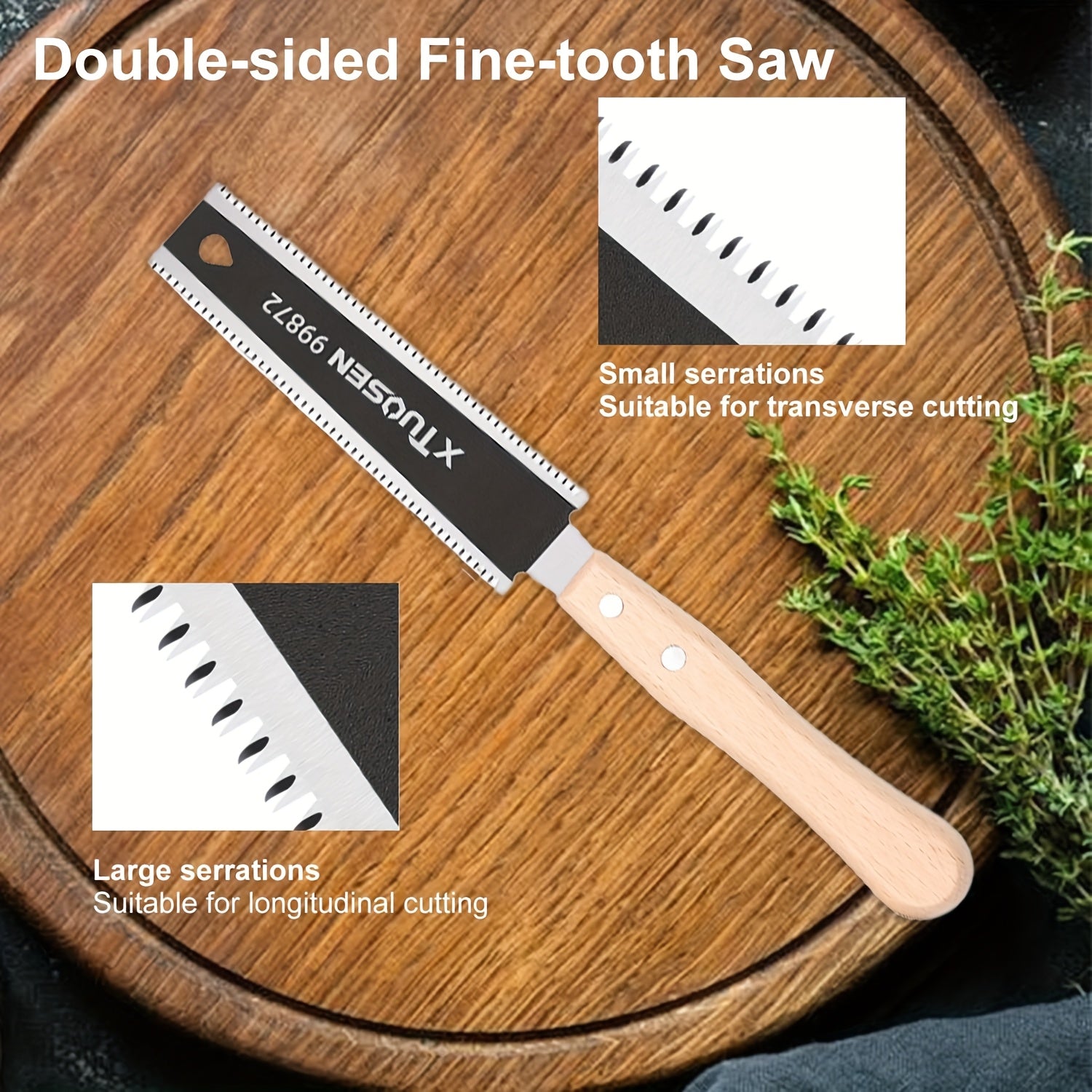 A Set of Three Japanese Saws, Including a Hand Saw, Double-Sided Saw, Three-Speed Saw, Mortise Saw, Fine-Toothed Hardwood Saw, Small Hand Saw, Fine Saw, And Fine Mortise Hand Saw. These Woodworking Tools Are Designed for Flus