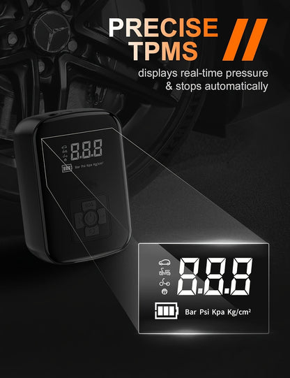 PCMOS AirPro — Compresor de Aire Portátil Inalámbrico para Auto y Moto