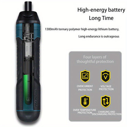 TorquePro LH — Destornillador Eléctrico Inalámbrico 3.6V con 4 Niveles de Torque (Batería Incluida)