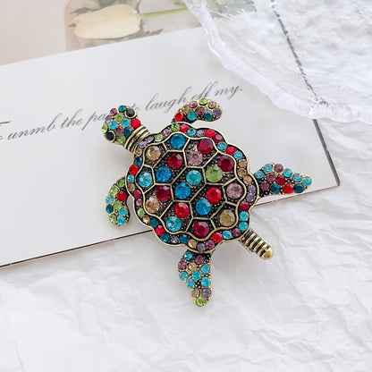 LuckyTurtle DT — Broche Artesanal de Tortuga en Cobre Puro (Decoración Versátil para Hogar, Oficina y Festividades)