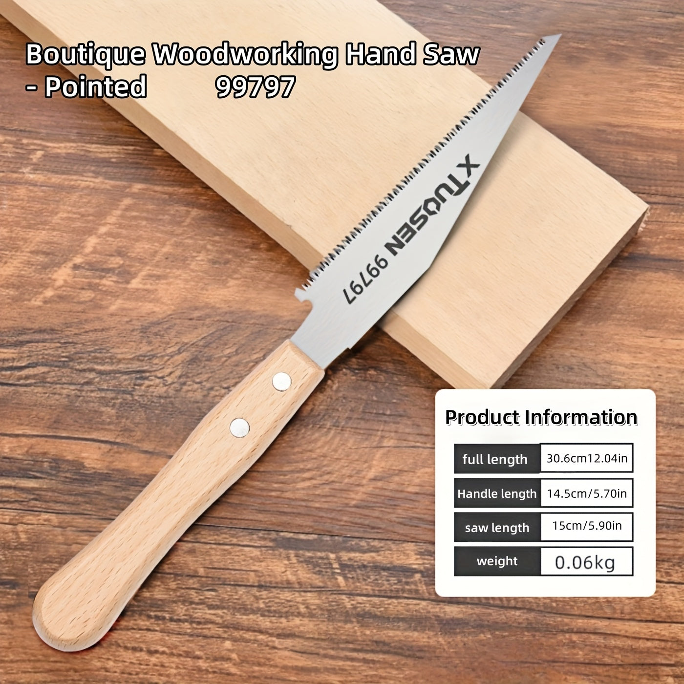 A Set of Three Japanese Saws, Including a Hand Saw, Double-Sided Saw, Three-Speed Saw, Mortise Saw, Fine-Toothed Hardwood Saw, Small Hand Saw, Fine Saw, And Fine Mortise Hand Saw. These Woodworking Tools Are Designed for Flus