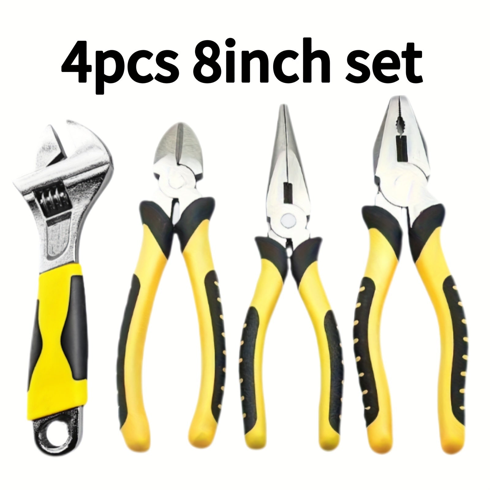 Multifunctional Pliers Wrench Set | Includes Diagonal Pliers, Wire Cutters, Needle-Nose Pliers And Wrench | High-Quality Material, Ergonomic And Comfortable Handle | Suitable for Home Repairs, Car Maintenance, Cutting