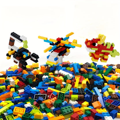 CreaBloques VK — Set de 500 Bloques de Construcción Educativos para Niños (Colores Mixtos, Material ABS)