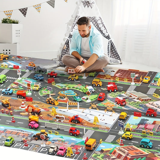 MegaCityPlay AH — City Themed Play Mat (Waterproof, Moisture-Resistant, Large Format)