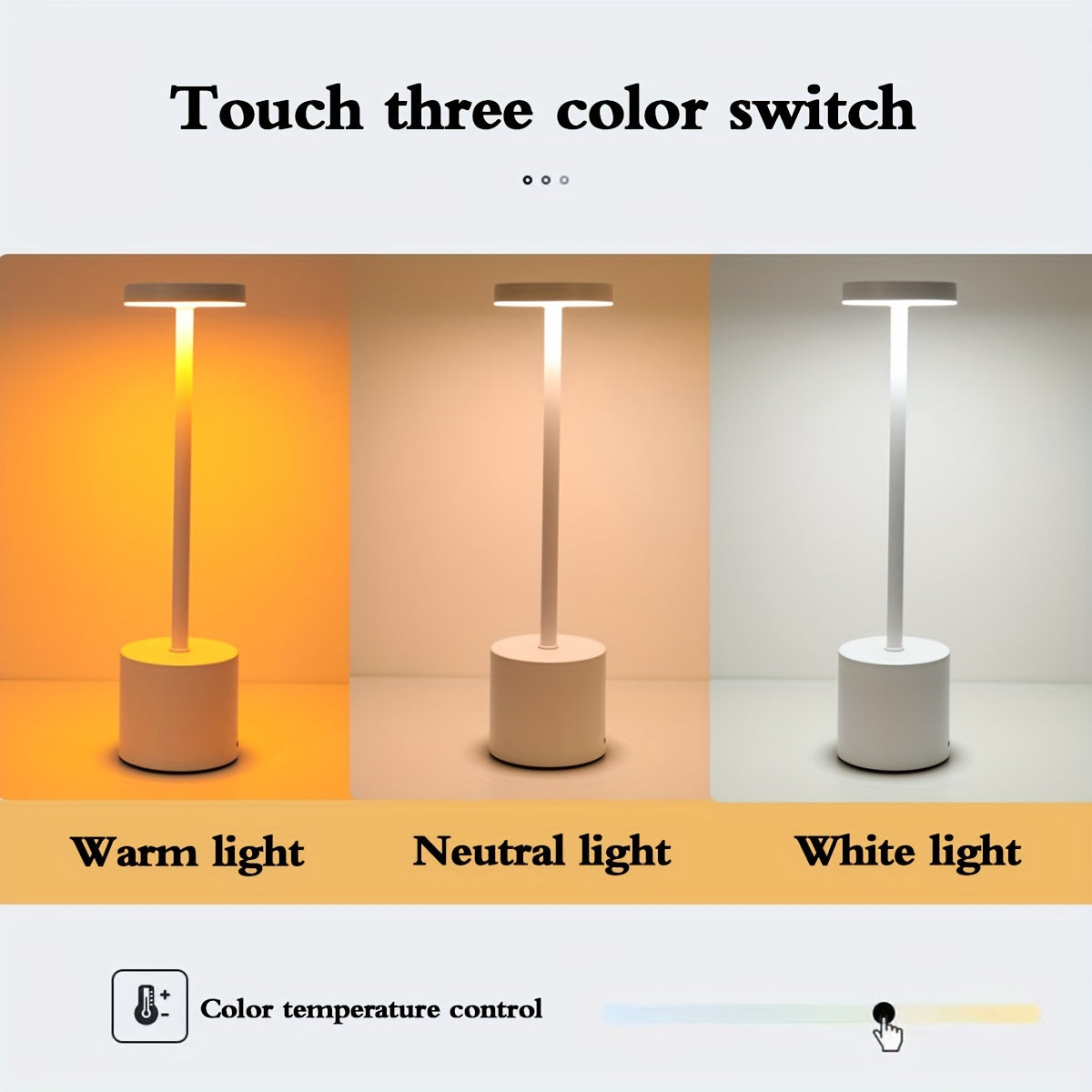 1pc Modern LED Desk Lamp with Touch Control - Rechargeable Lithium Battery, USB Charging, Adjustable Brightness, Uplight for Home, Office, Bar, and Bedroom Decor, Bar Light | Modern Desk Lamp | Touch Control Lamp, Desk Lamp