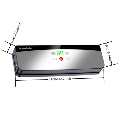 SealMate UU — Sellador Automático de Alimentos Inalámbrico con Pantalla Digital (USB Recargable, Compacto y Multifuncional)