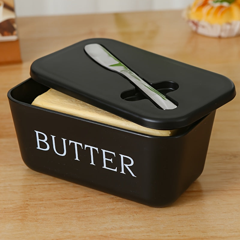 Premium Food Grade PP Butter Dish with Knife - Large, Durable, and Easy-to-Clean Butter Keeper for Countertop - Perfect for Home Use, Freshness Keeper | Sleek Design | Durable Plasti