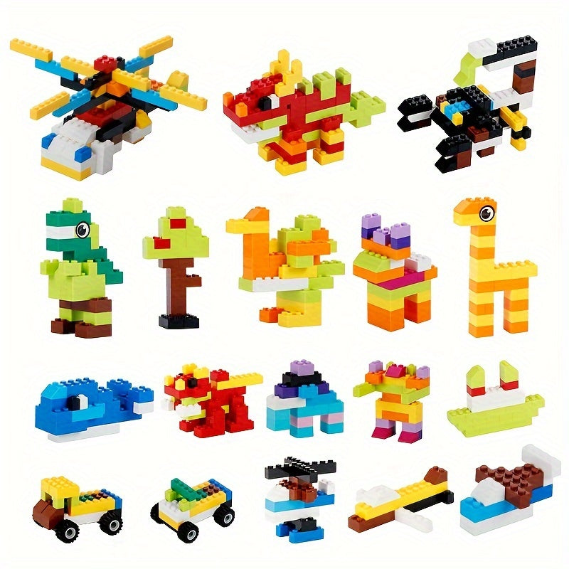 CreaBloques VK — Set de 500 Bloques de Construcción Educativos para Niños (Colores Mixtos, Material ABS)
