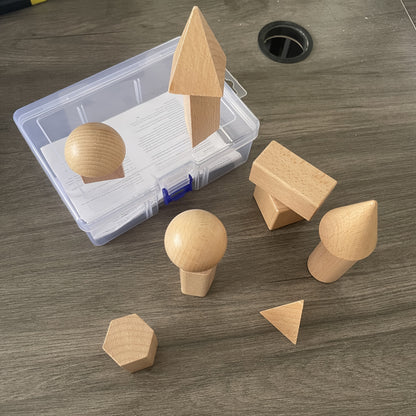 GeoBox JW — Set de Figuras Geométricas en Madera de Haya (Color Blanco, con Caja Plástica)