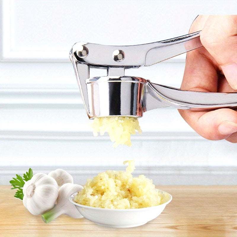 1pc of advanced garlic press - easy garlic chopper and ginger crusher, easy to clean kitchen tools, durable garlic chopper for daily cooking