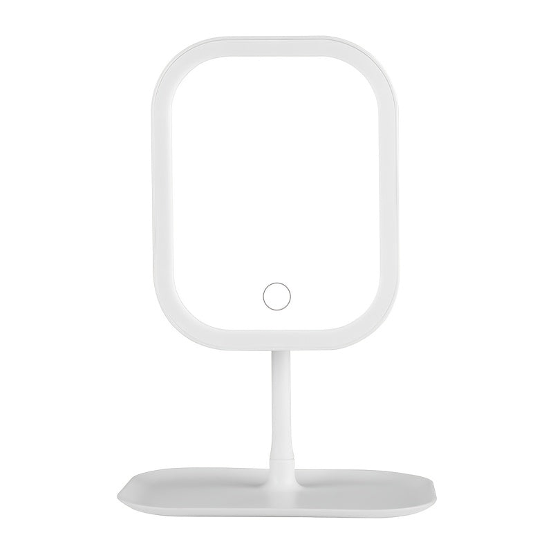 GlowFold — Espejo de Maquillaje LED Compacto con Control Táctil (3 Modos de Luz)