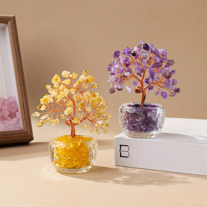 Crystal Tree of Fortune — Árbol Feng Shui de Cristal Natural RUNYANGSHI