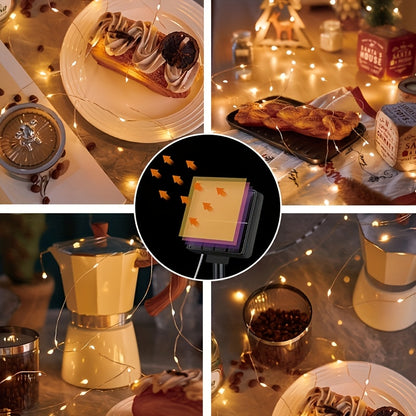 LuzAura HR — Set de 6 Guirnaldas LED de Alambre de Cobre con Luz Cálida Solar (Decoración Exterior)