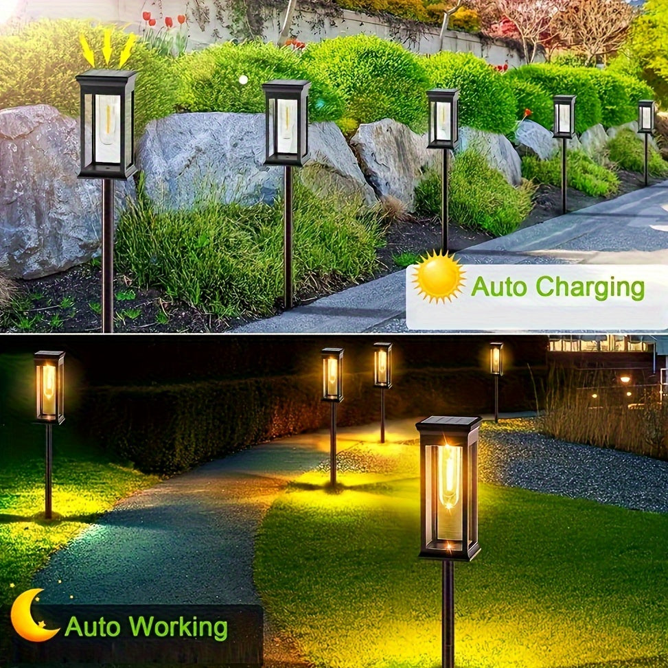 1pc Outdoor Solar Light - High-Quality, Automatic On/Off Solar Lamp for Landscape, Garden, Pathway, Patio, Driveway, Fence - Easy to Install, Solar-Powered Outdoor Lighting, Garden Decor, Patio Light, Pathway Light, Gardening