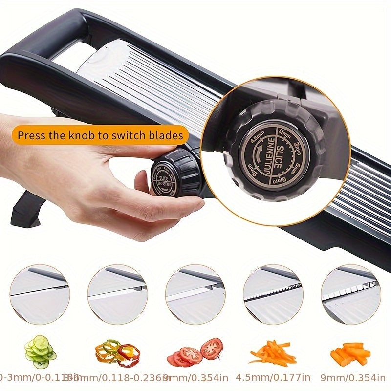 SlicePro BP — Mandolina Profesional de Acero Inoxidable (Diseño Ergonómico, Corte Preciso y Ajustable)