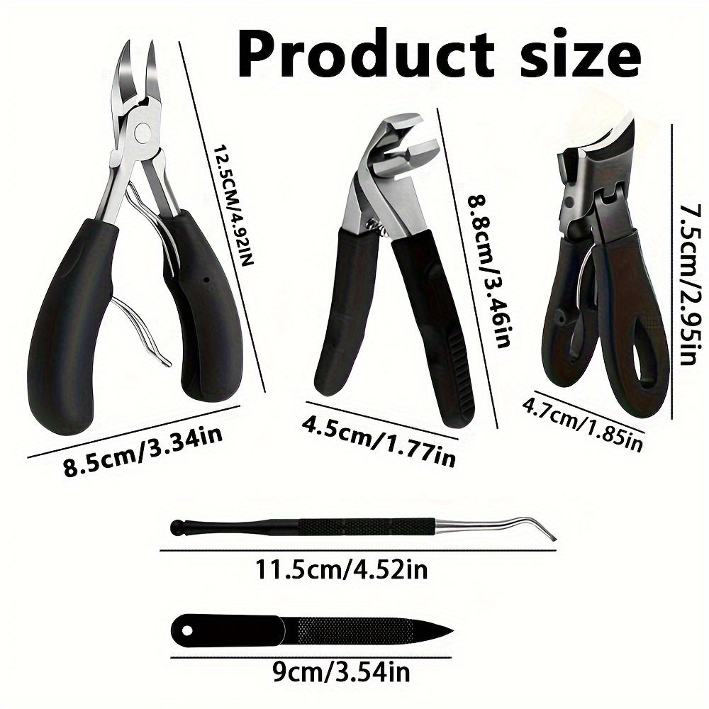 SteelCare Pro — Set de 5 Cortauñas Reforzados