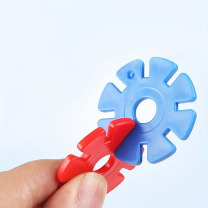 FlakeFun VT — Set de 199/299 Bloques de Copo de Nieve para Niños (Colores Mixtos, Plástico Seguro)