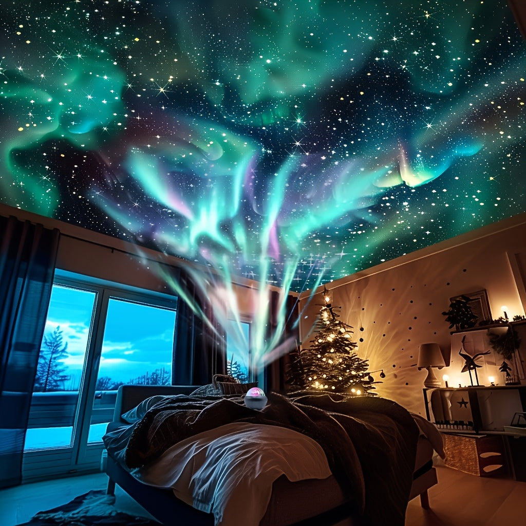 Small Magic Ball Contains Beautiful Northern Lights, A Variety Of Light Color Rotation Changes, USB Plug-In Remote Control Light Effect, Suitable for Bedroom Living Room Party