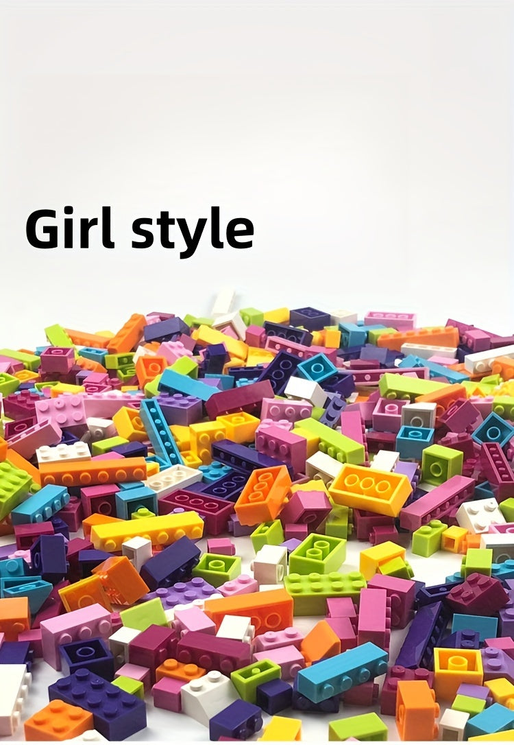 CreaBloques VK — Set de 500 Bloques de Construcción Educativos para Niños (Colores Mixtos, Material ABS)