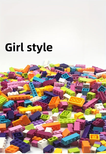 CreaBloques VK — Set de 500 Bloques de Construcción Educativos para Niños (Colores Mixtos, Material ABS)