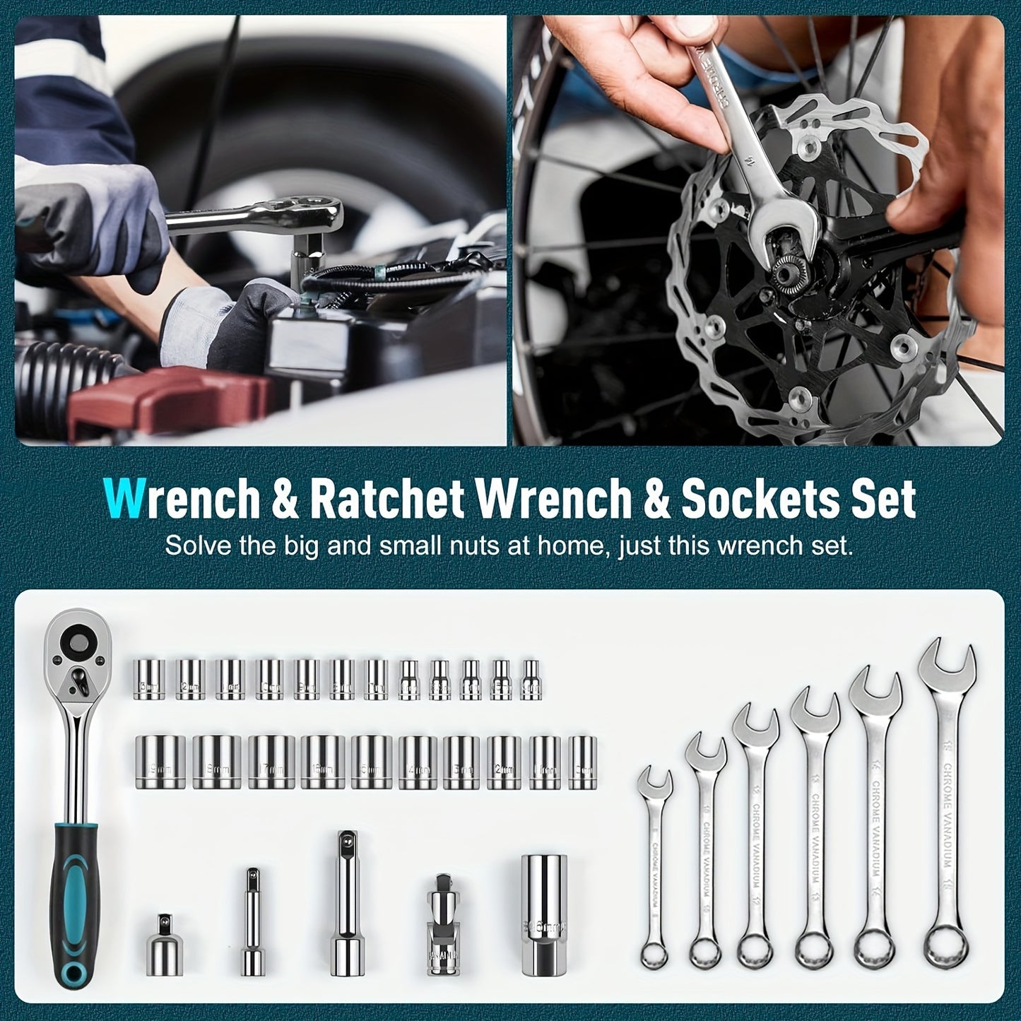 ToolMaster YJ — Kit de Herramientas Completo de 379 Piezas (Color Azul, Portátil con Cajón, Uso Doméstico y Automotriz)