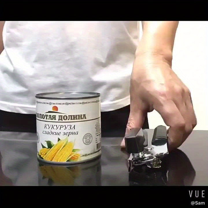 TriOpen RE — Abrelatas Manual 3 en 1 de Acero Inoxidable (Diseño Ergonómico, Agarre Firme, Sin Electricidad)