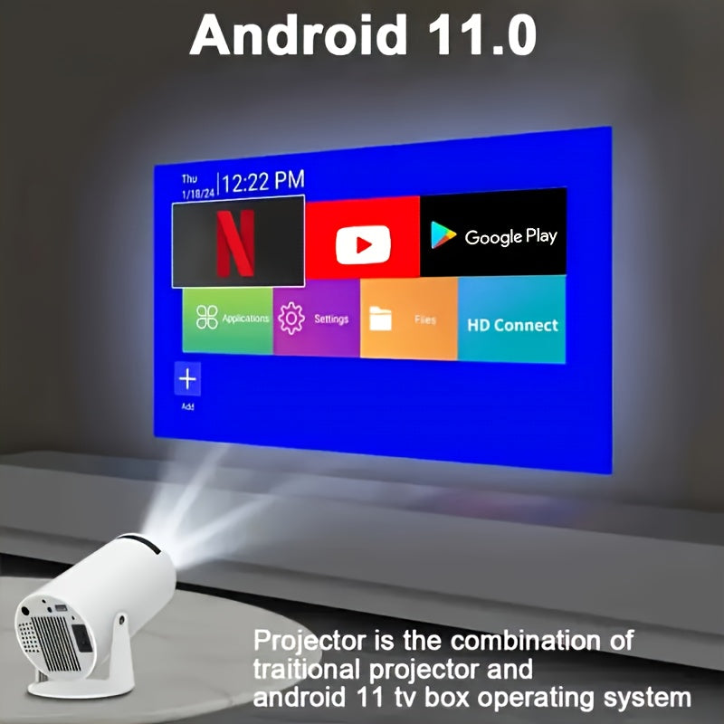 VisionPlay R11 — Proyector HD Inteligente con Android 11, WiFi y BT