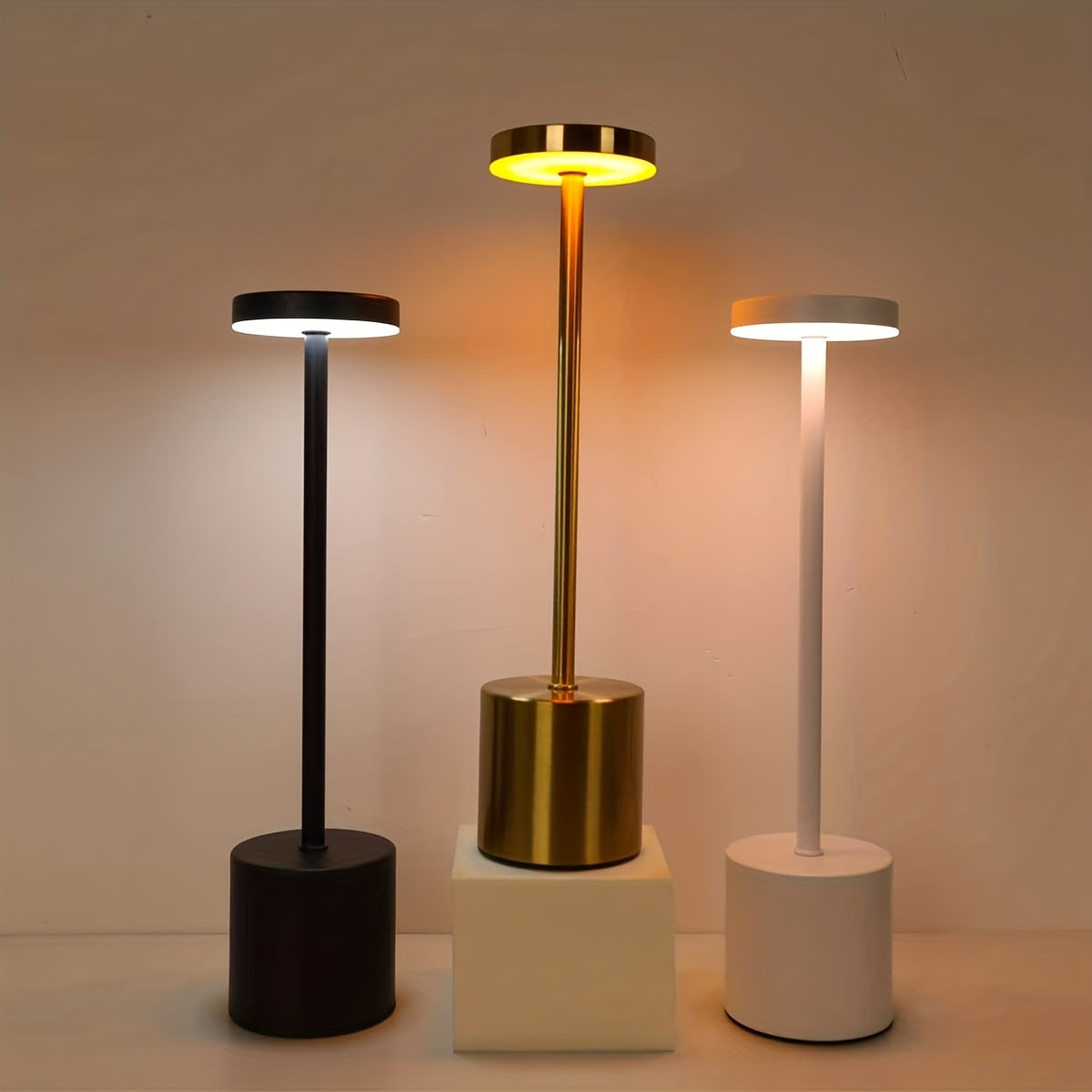 1pc Modern LED Desk Lamp with Touch Control - Rechargeable Lithium Battery, USB Charging, Adjustable Brightness, Uplight for Home, Office, Bar, and Bedroom Decor, Bar Light | Modern Desk Lamp | Touch Control Lamp, Desk Lamp