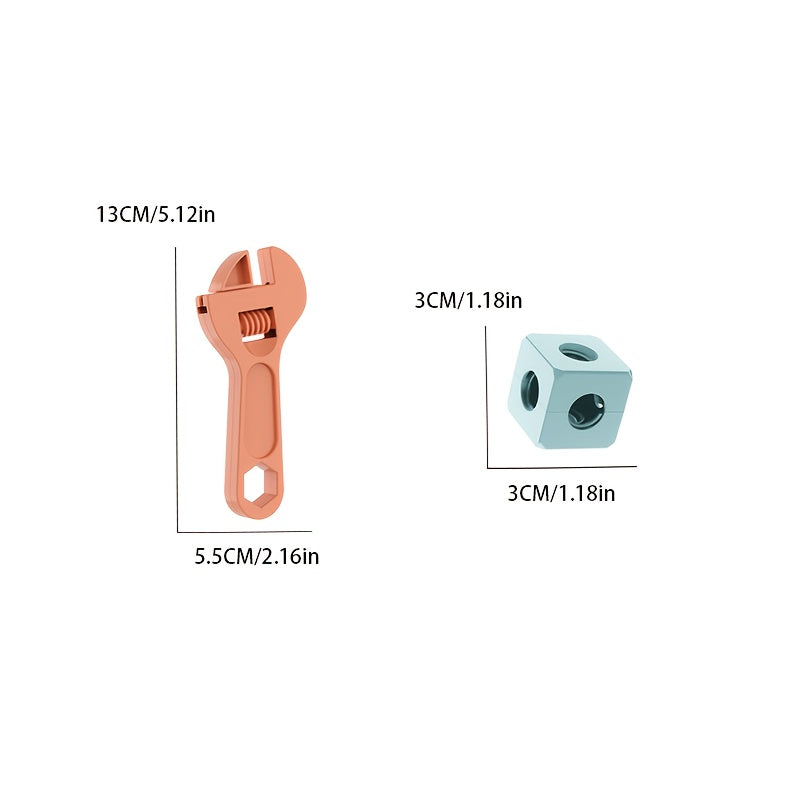 Kids STEM Learning Tool Kit with Screwdriver & Nut Wrenches - Hands-On Mechanical Puzzles, Building Blocks, and Educational Toys for Boys & Girls, Enhances Fine Motor Skills & Problem-Solving Abilities, Interactive Playtime,