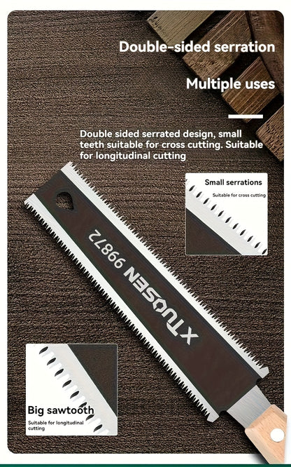 KiruSet PW — Juego de 3 Sierras Japonesas Artesanales (Corte Preciso en Madera y Metal, Sin Batería)