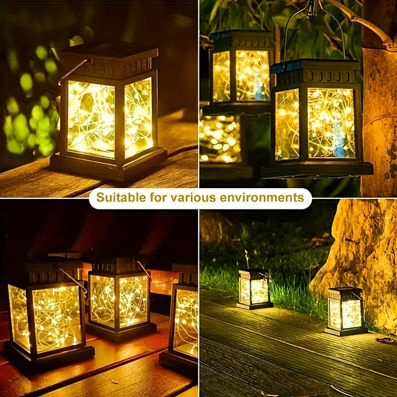 RANGDONG KR — Linterna Solar Colgante para Jardín (1 o 2 Unidades, Acabado Mate, Recargable por Energía Solar)