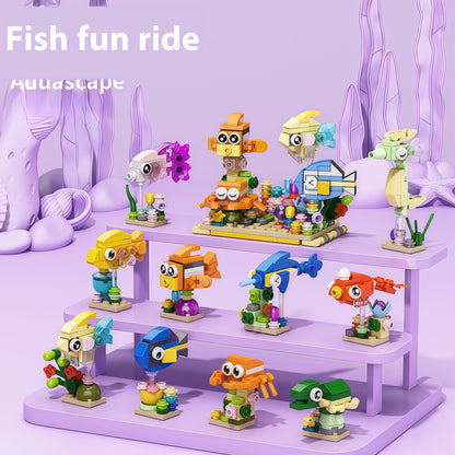 AquaBuild JB — Set de Construcción 10-en-1 con Peces Marinos (344 Piezas, Colores Mixtos)