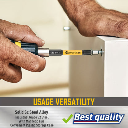 AMARTISAN ProBit 24 — Set of 24 Screwdriver and Drill Bits in S2 Steel