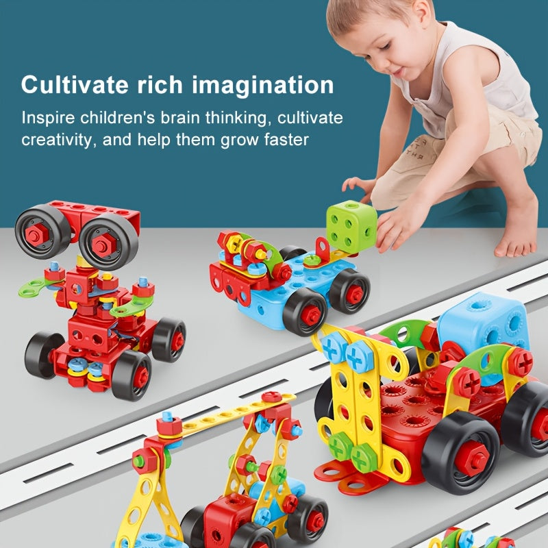 287pcs Screw Building Blocks Toys, Youngsters's Design and Drill Toys, Building Games with Screwdrivers, Educational Toys for Boys and Girls, Youngsters's Day/Easter/Christmas Gifts
