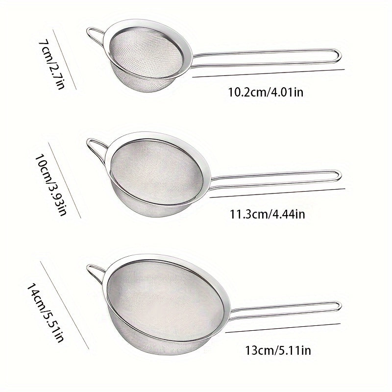 Stainless Steel Skimmer Strainer, Large Kitchen Mesh for Draining Noodles, Fruits, Juice & Soy Milk