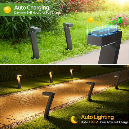 PathGlow LiHang — Set de 4 Luces Solares LED para Jardín y Caminos (IP65)