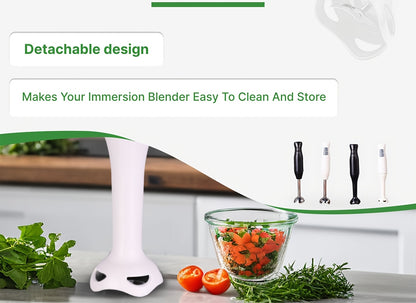 WANVOAPLS MX — Batidora de Mano Eléctrica con Control de 2 Velocidades (16000 RPM, Varilla Desmontable, Color Marfil)