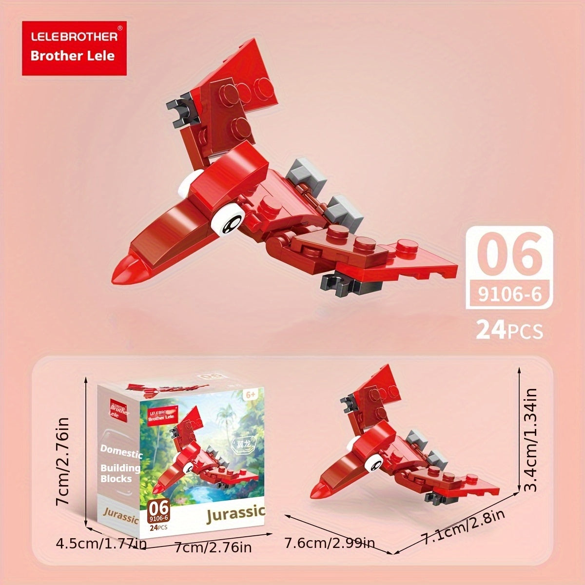 10-in-1 Mini Animal Dinosaur Series Building Block Set, Christmas Gift Assembly Toy with T-Rex Pteranodon Triceratops Ankylosaurus Ceratosaurus Mosasaurus Diplodocus Models, 371pcs for 10 Small Figures or 1 Large Model