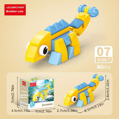 DinoFusion RF — Set de Construcción 10-en-1 con Dinosaurios (371 Piezas, Colores Mixtos)