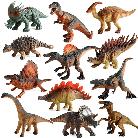 DinoWorld Pack — Set de 12 Dinosaurios de Acción