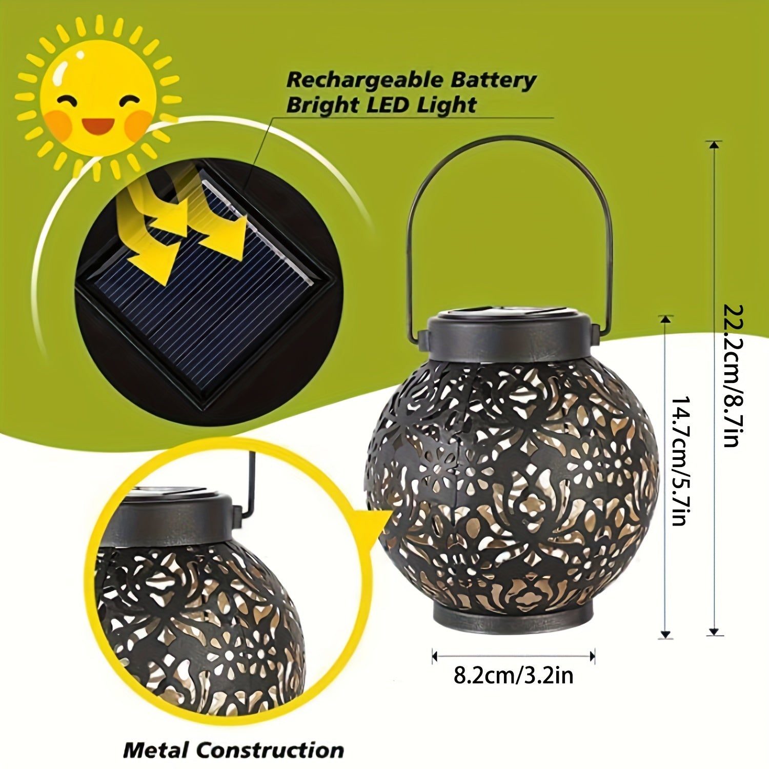 Faroles Solares Marroquíes — Set Decorativo de Jardín