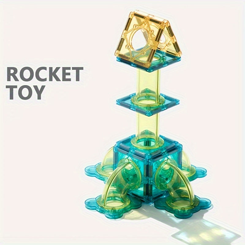 MagniTrack XK — Set de 73 Piezas de Construcción Magnética 3D (Colores Mixtos, Temática Geométrica y Arquitectónica)