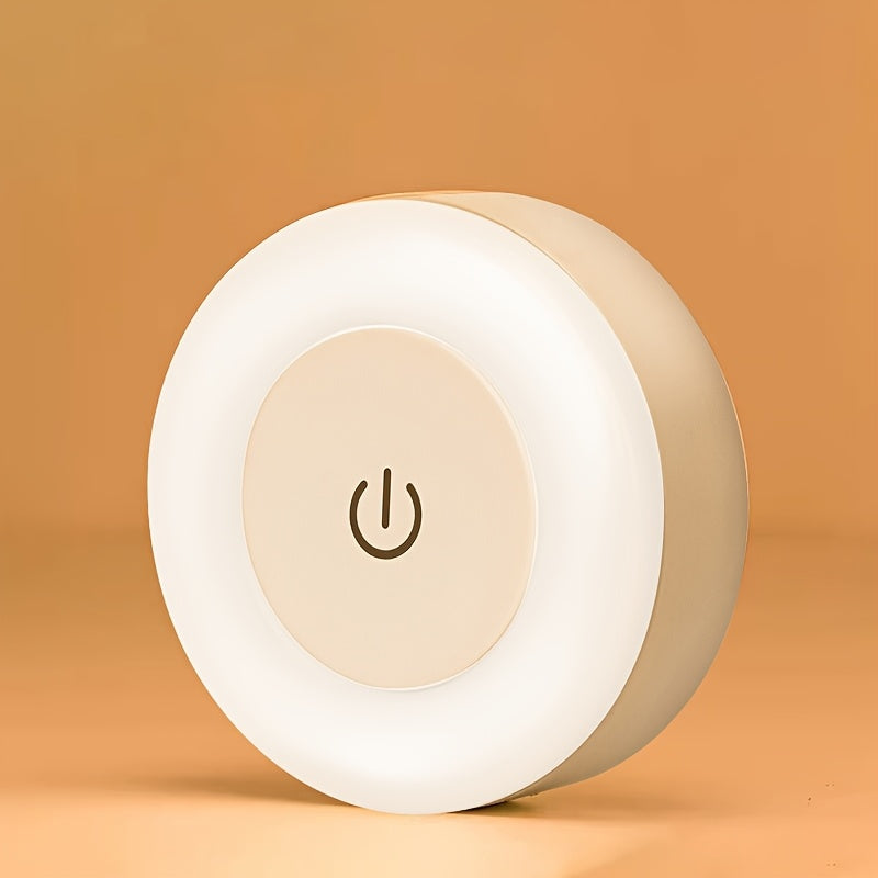 Modern LED Touch Night Light, Dimmable Bedside Lamp with Rechargeable 400mAh Lithium Battery, Warm/Cool White Light, Plastic Shade, Freestanding Design for Bedroom, Hallway, Living Room, Washroom, Closet - Battery-Powered & A