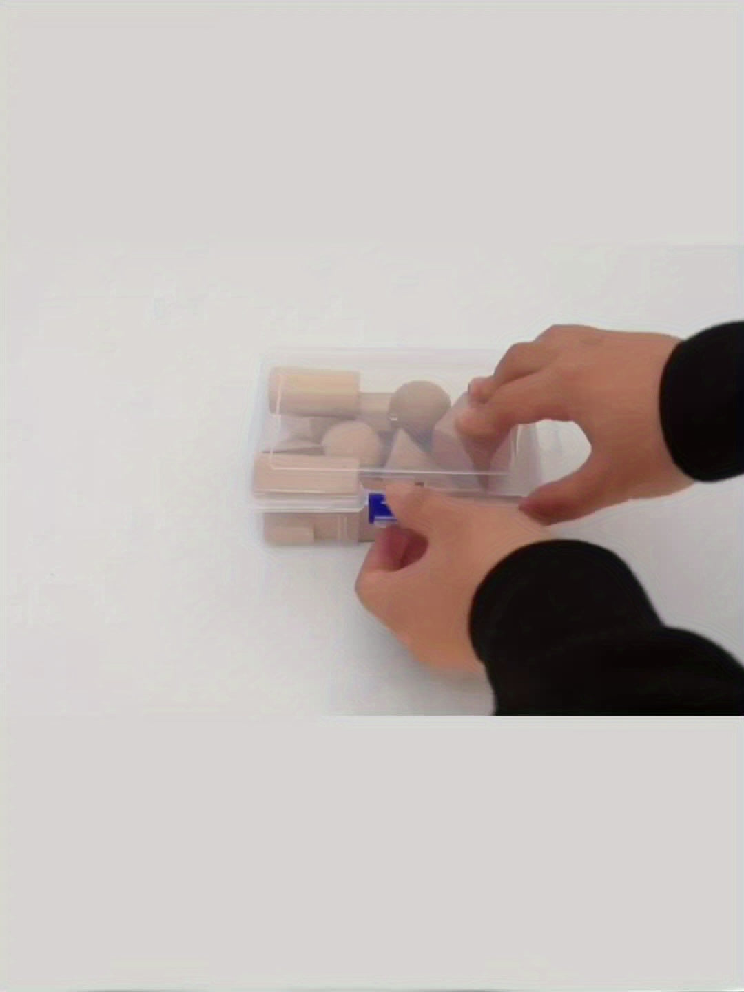 GeoBox JW — Set de Figuras Geométricas en Madera de Haya (Color Blanco, con Caja Plástica)