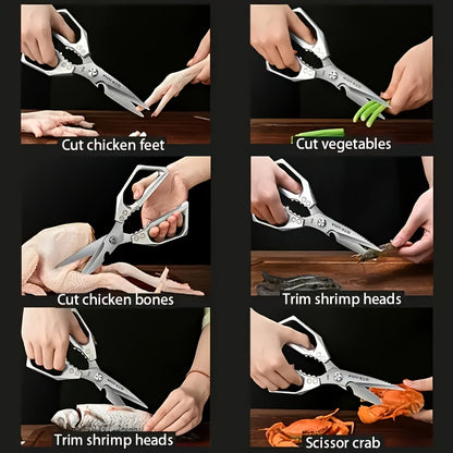 ChefCut Pro — Tijeras de Cocina Profesionales en Acero Inoxidable 420 (10 cm)
